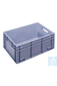 Bacs de stockage type Euro: 600 x 400 x 75, 15 L, dim. interne: 553 x 353 x 70